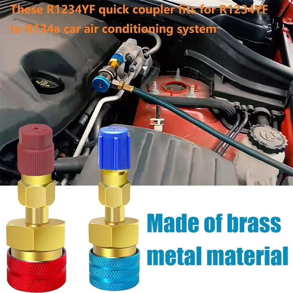 2/6pcs Adapter Quick Fitting Coupler R1234YF to R134A High Low Side Adapter  Fitting Connector Car Air-conditioning Fitting Tools - AliExpress