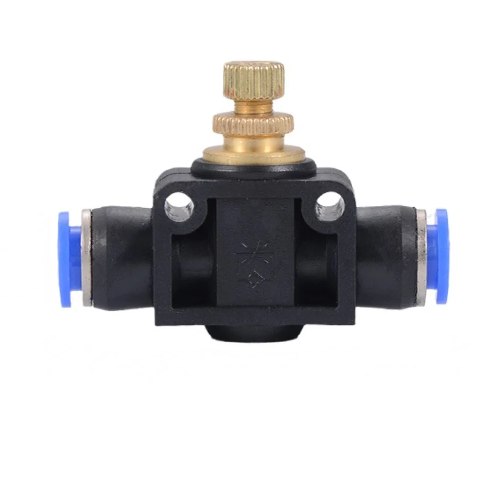 

4 6 8 10 12mm SA Blue Pneumatic Air Fitting Quick Push in Release Connector Flow Manual Control Valve Air Speed Throttle