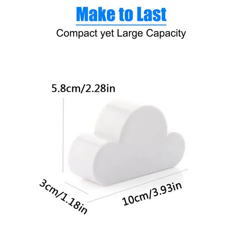 White Cloud Key Holder Adhesive Magnet Key Ring Holder Key Organizer Home Decorations Cloud Key Rack Novelty Holds Multiple Keys 6
