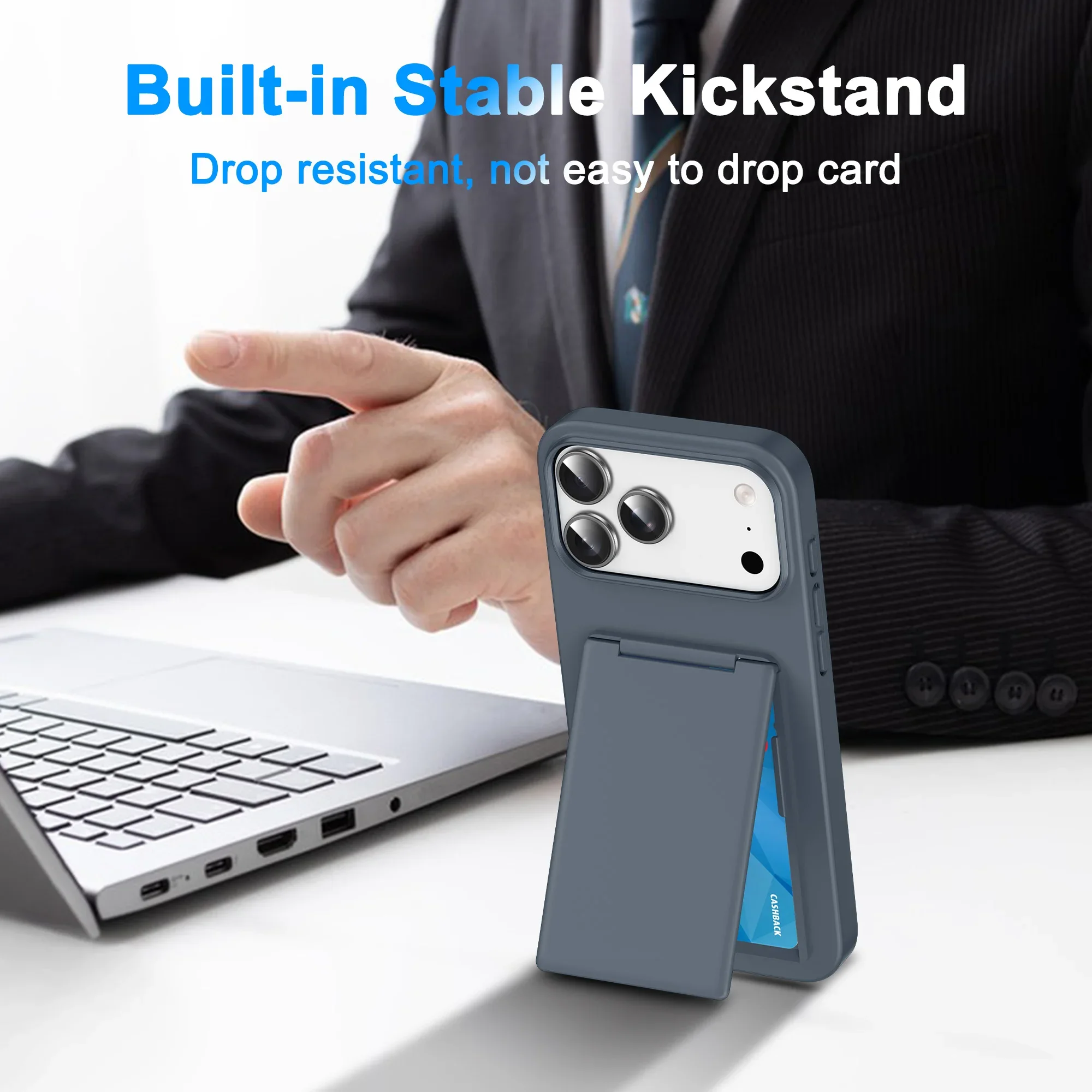 Luxury Fold Mobile Card Slot Phone Case with Bracket and Shockproof Cover