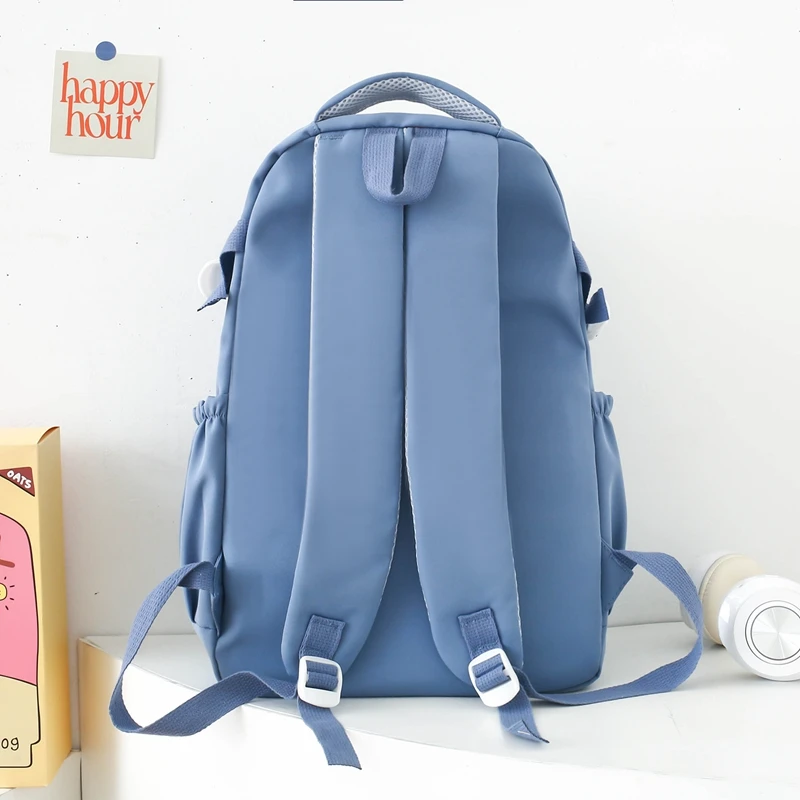 Teenage Girls Multi Pockets New Kawaii Backpack New Fashion High School Girls Backpack School Bags Waterproof College Backpack