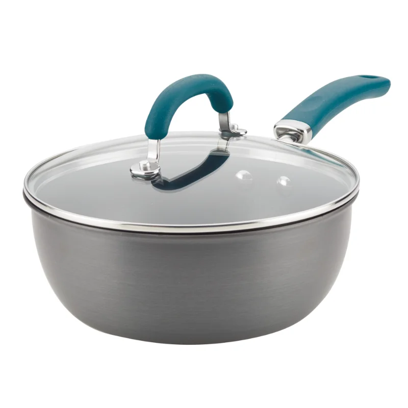 

Rachael Ray Create Delicious Hard Anodized Aluminum Nonstick Everything Pan, 3 Quart, Gray Cookware Pots and Pans