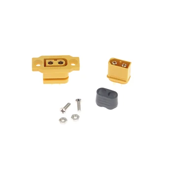 AMASS Quick Charge XT60E-F.B เครื่องบินรุ่นแบตเตอรี่ Gold-plated 30A High Current หญิงติดตั้ง XT60 Connector สีดํา 9