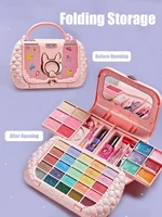Children's cosmetics set, girl's mirror, princess, real washable, pretending to play with beauty toys, non-toxic and safe gift 6