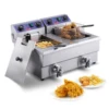 VEVOR Electric Deep Fryer w/Dual Removable Tanks 24L 3000W Commercial Countertop Fryer for Chicken French Fries Frying Chips 1