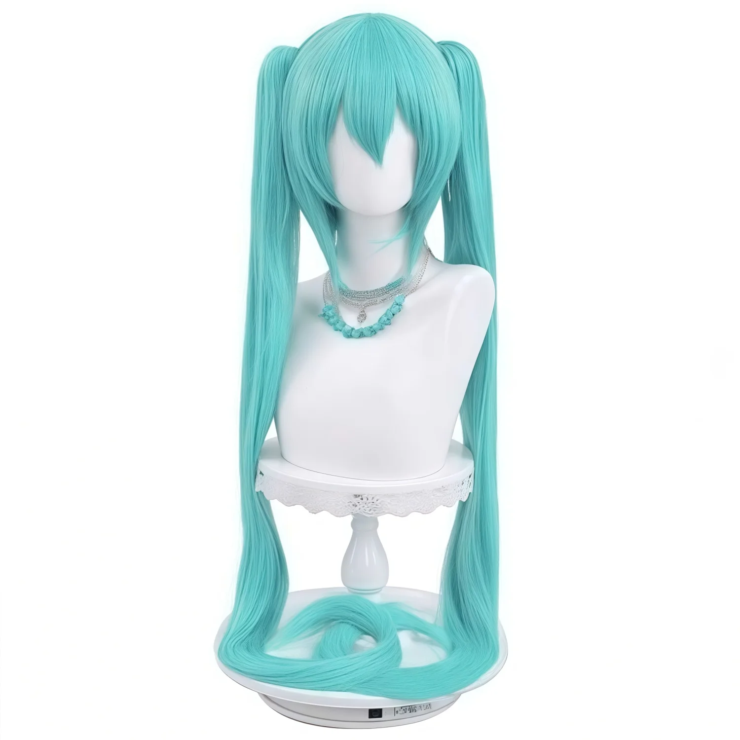 Long synthetic fiber wig in green anime style suitable for daily wear, birthdays ,heat-resistant fiber,role-playing 4