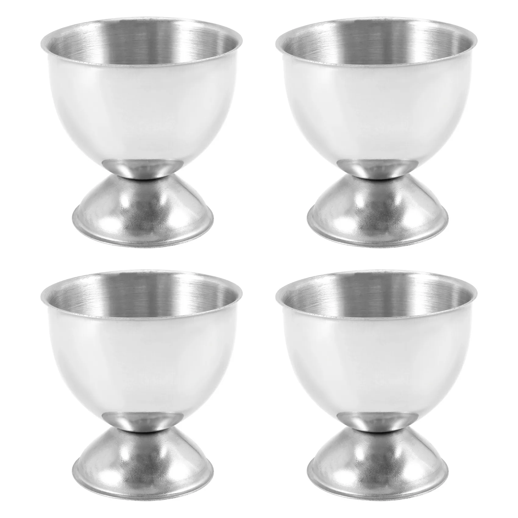 

Egg Cups Set Stainless Steel Eggs Hard Boiled Eggs and Soft Tray Tool Holders Kitchen, Silver