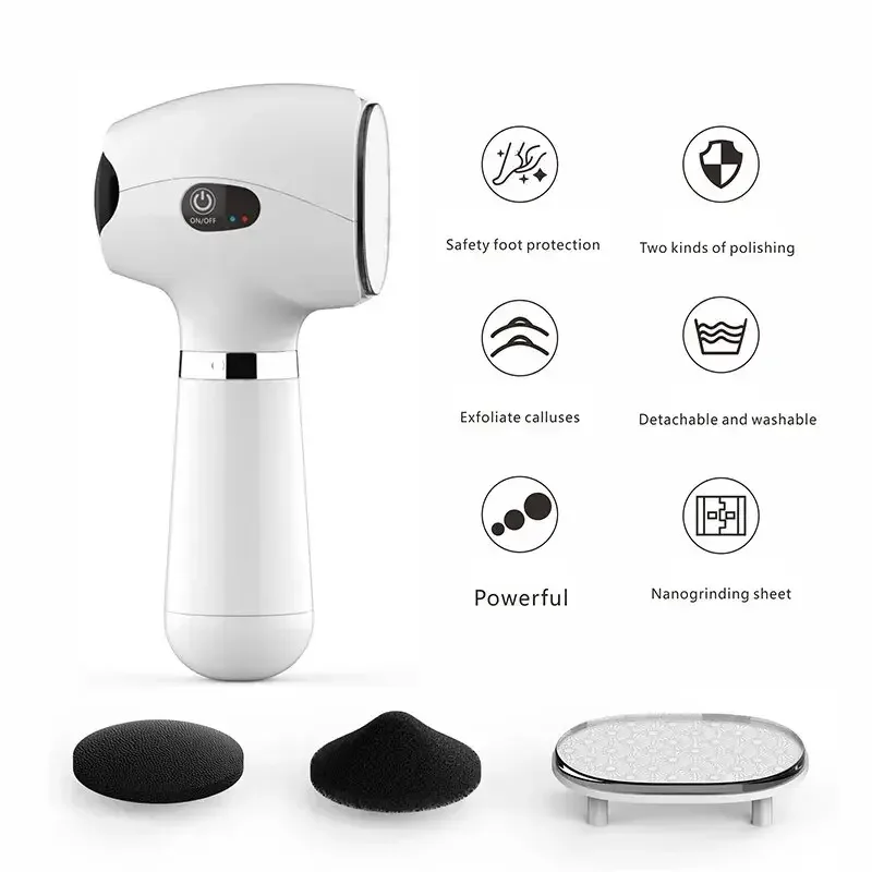 Portable Electric Foot Grinder Heel Exfoliation Pedicure Tool Peel Callus Remover 3 Speed Exfoliator Foot Dead Skin Removal 2