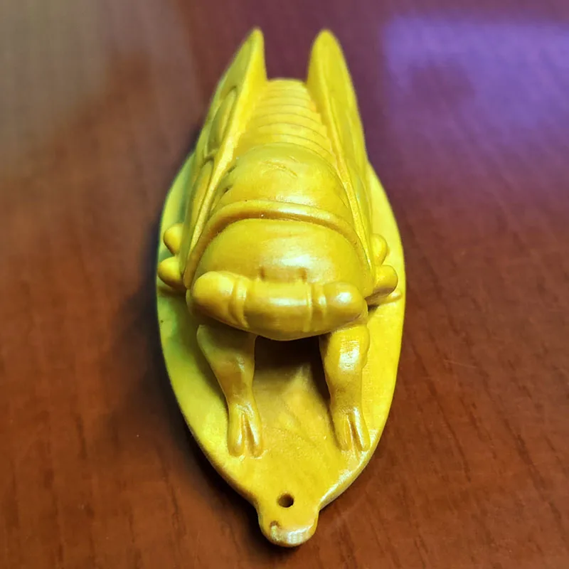 예쁜 매미 조각상, ST058-8x3x2.5 cm, 회양목 네트스케
