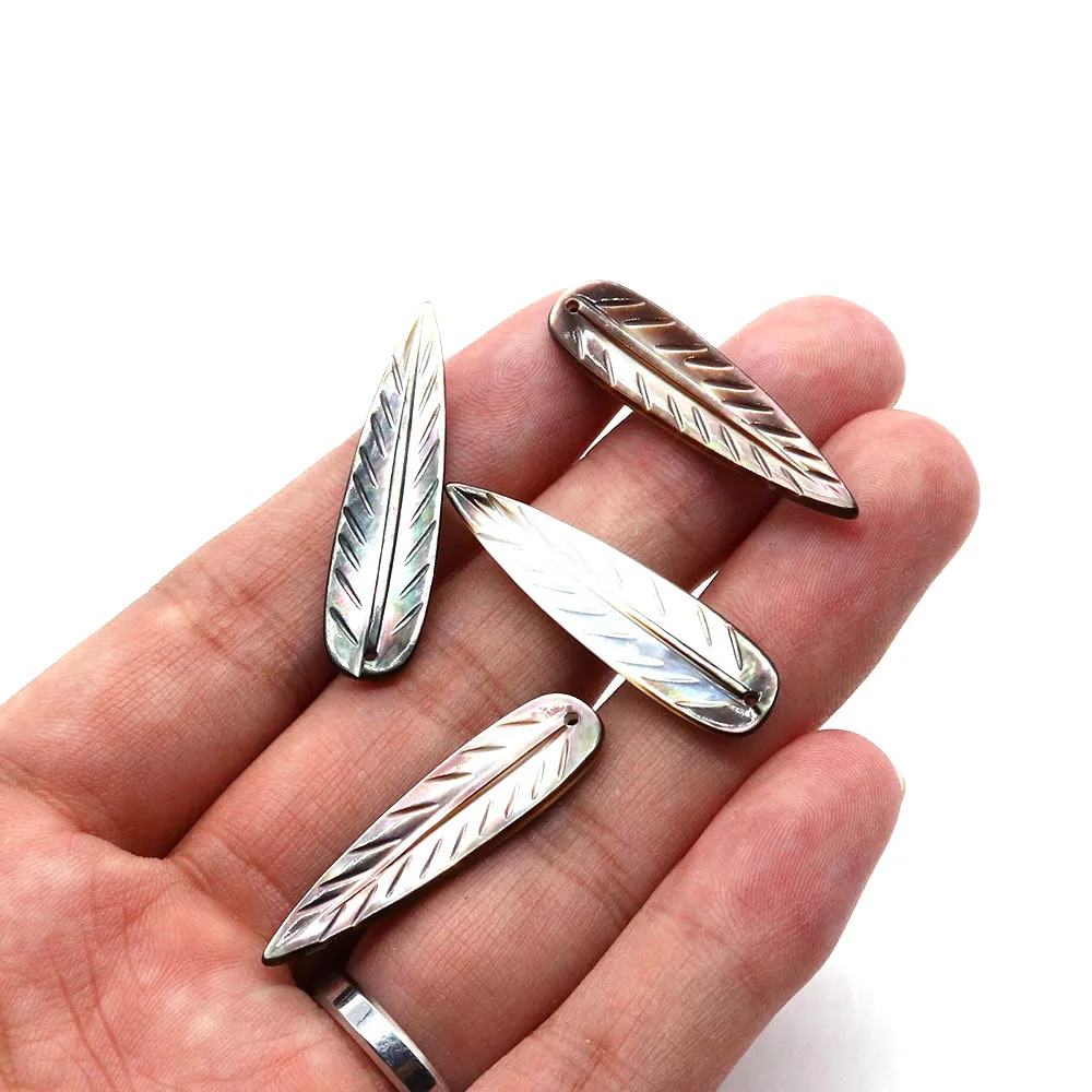 

Leaf Shape 9x35mm Natural Shell Beads Diy for Jewelry Making Supplies Necklace Earrings Pendant Bracelet Accessories
