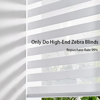 전동 블라인드, 하프 블랙 아웃 지브라 블라인드, 라이트 필터 롤러 블라인드, 주야간 창문 용 커튼 블라인드