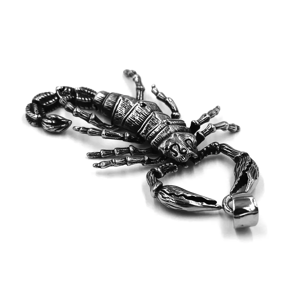 Fashion Little Scorpion Pendant Stainless Steel Jewelry Animal Swingable Joint Scorpion Biker Pendant For Men Women Kid as Gift 4