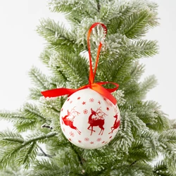 8cm Christmas Ball Decoration with Festive Designs - Holiday Ornament for 8cm (2)