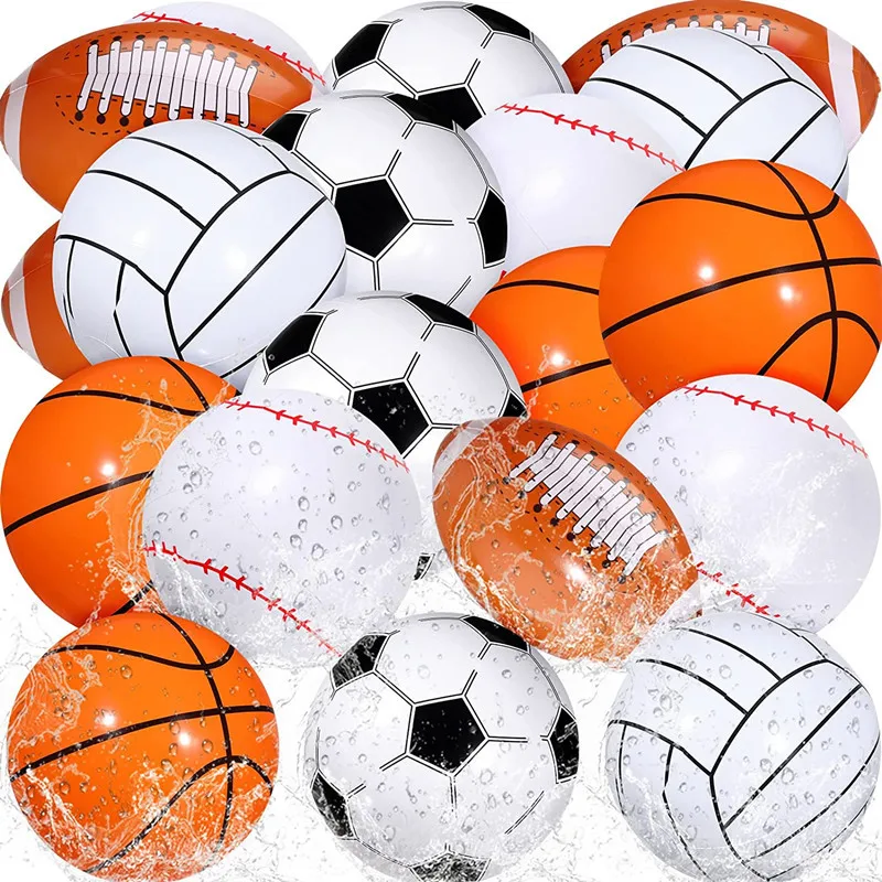 Inflatable Ball PVC Beach Ball Swimming Pool Party Toy Blowing Basketball Football Rugby Baseball Volleyball Safety