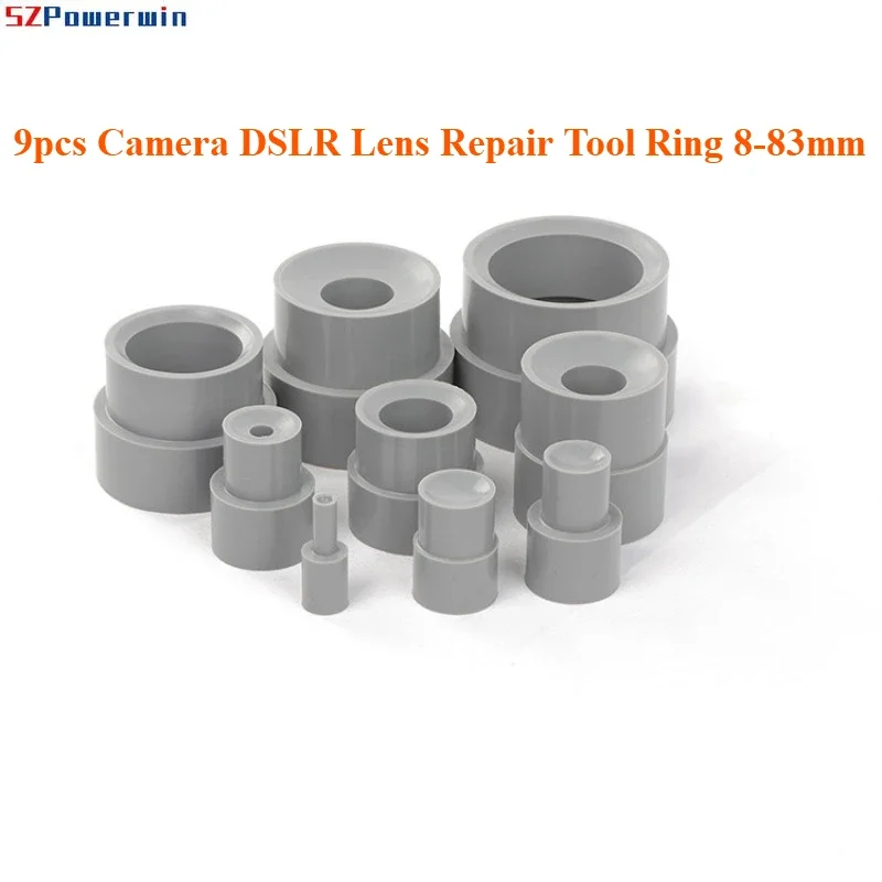 9-Piece Camera Lens Repair Tool Set - Rubber Ring Removers For 8-83mm Lenses