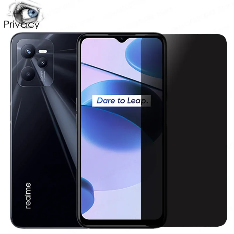 

Защитная пленка для экрана 3D конфиденциальности для Realme C35 q3s C11 C21Y C25Y C25S C31, противошпионская Защитная пленка для Narzo 20 30 Pro 50A 50i Prime