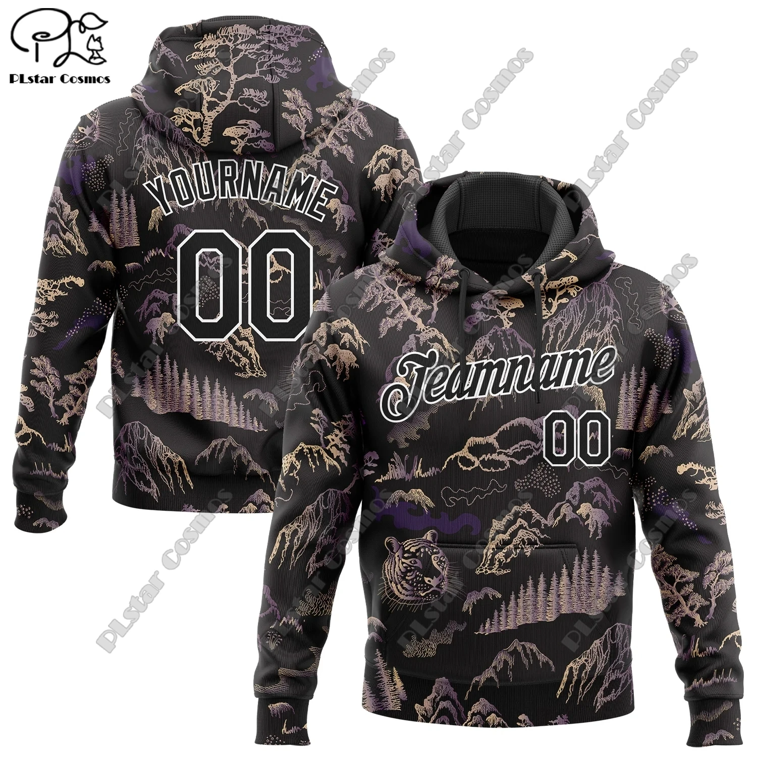 New Customized Hoodie Collection 3D Printed Tiger Pattern Hoodie Women Men Casual Team Gift
