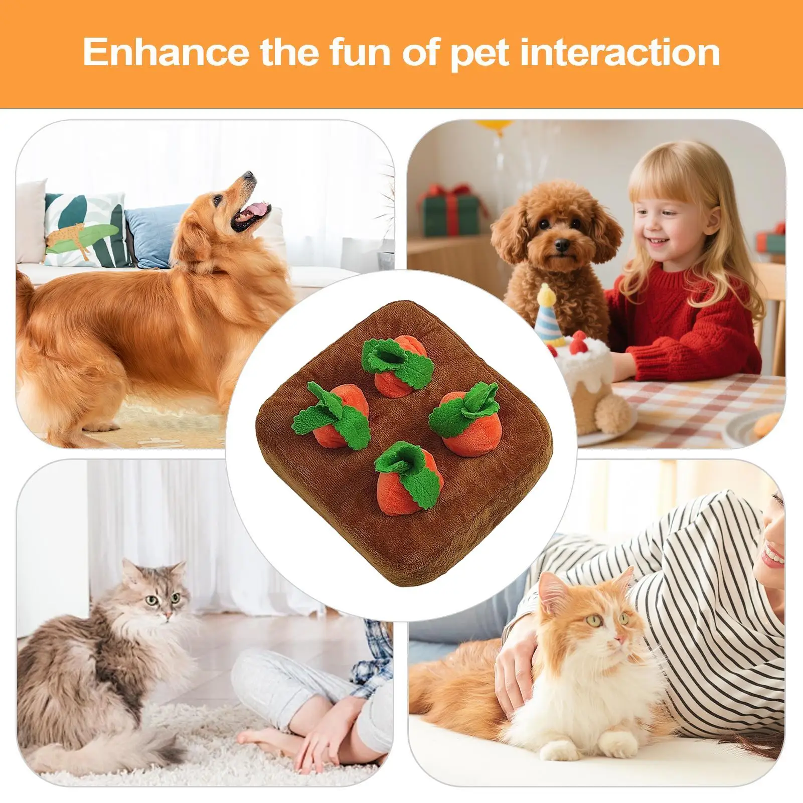 Sniff Mat For Dogs Puppy Carrot Snuffle Toy Dog Enrichment Mat For Pet Parents Animal Lovers Busy Professionals Trainers