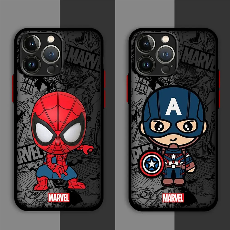 Custodia Rigida Opaca Marvel Spider Man Per Samsung Galaxy S24 S23 S22 S21 Ultra Plus S20 Fe S10 Note 20 A73 A72 A71 5G 4G A55 Cover