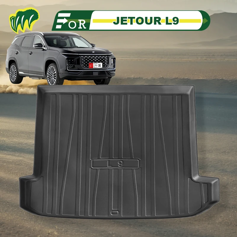 

For Chery JETOUR L9 2024 TPE Custom Fit Car Trunk Mat All Season Black Cargo Mat 3D Shaped Laser Measured Trunk Liners