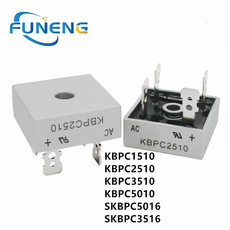 Kbpc1510 Kbpc2510 Kbpc3510 Kbpc5010 Skbpc5016 Skbpc3516 15A 25A 35A 50A 1000V Raddrizzatore A Ponte A Diodi Kbpc5010