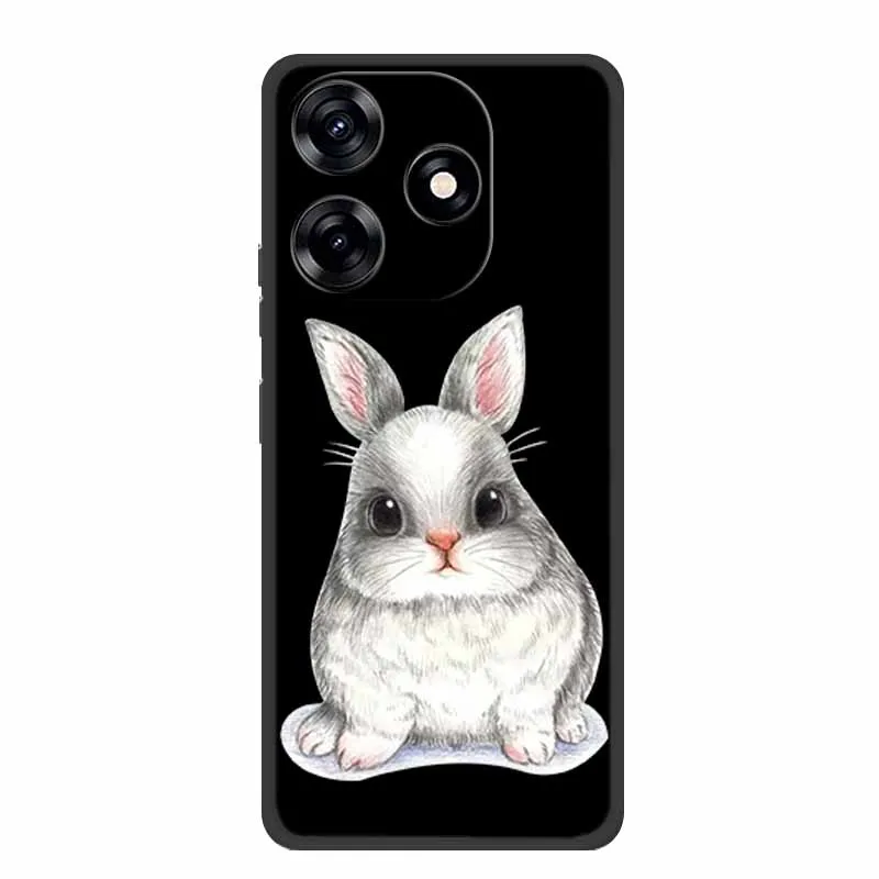 Premium Black Silicone Soft Phone Case - 6.6 Protective Back Cover Shell