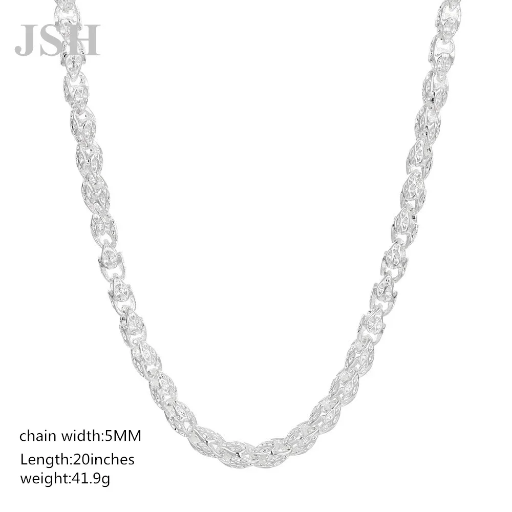 925 Sterling Silver Necklace 20/24 inches chain For Women Men Fashion Jewelry Christmas Gifts