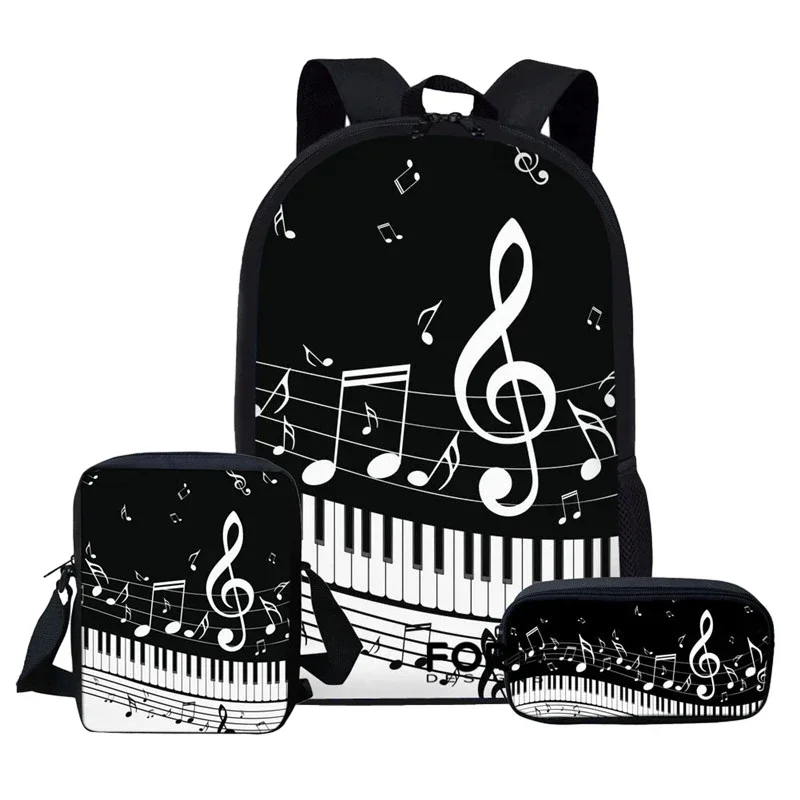 

Children School Bags Set for Teenagers Boys Girls Music Note Backpacks Piano Book Bag Kids Lunch Shoulder Bag Mochila Escolar