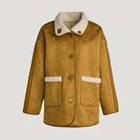 Veste en fausse peau de mouton double face pour femme Adidas Originals Trefoil KT3145 3