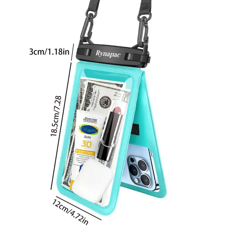 Universal Waterproof Cellphone Storage Bag Touchscreen Dry Bag With Neck Lanyard Waterproof Phone Pouch For Beach Pool Swimming