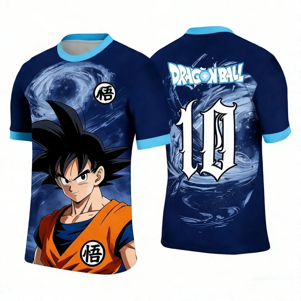 2026 Sommer Dragon Ball Retro Fitness T-Shirt Herren Oversize 3D-Druck Kurzarm Familien-Unisex Kinder-Sportshirt – Detail 9