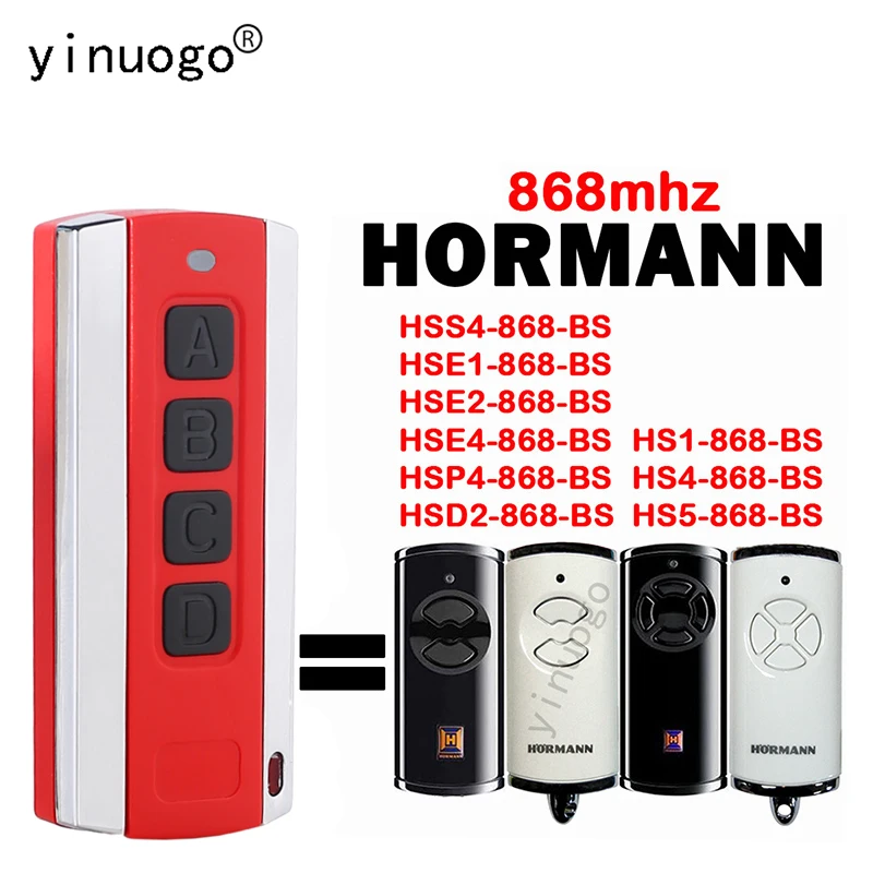 

Compatible HORMANN Bisecur HSS4 HSE1 HSE2 HSE4 HSP4 HSD2 HS1 HS4 HS5 868 BS Garage Door Remote Control 868MHz Garage Door Opener