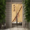 Japanese Bushido Spirit Door Curtain Sun Samurai Kitchen Bedroom Izakaya Doorway Door Curatin Partition Half Curtain Home Decor 2