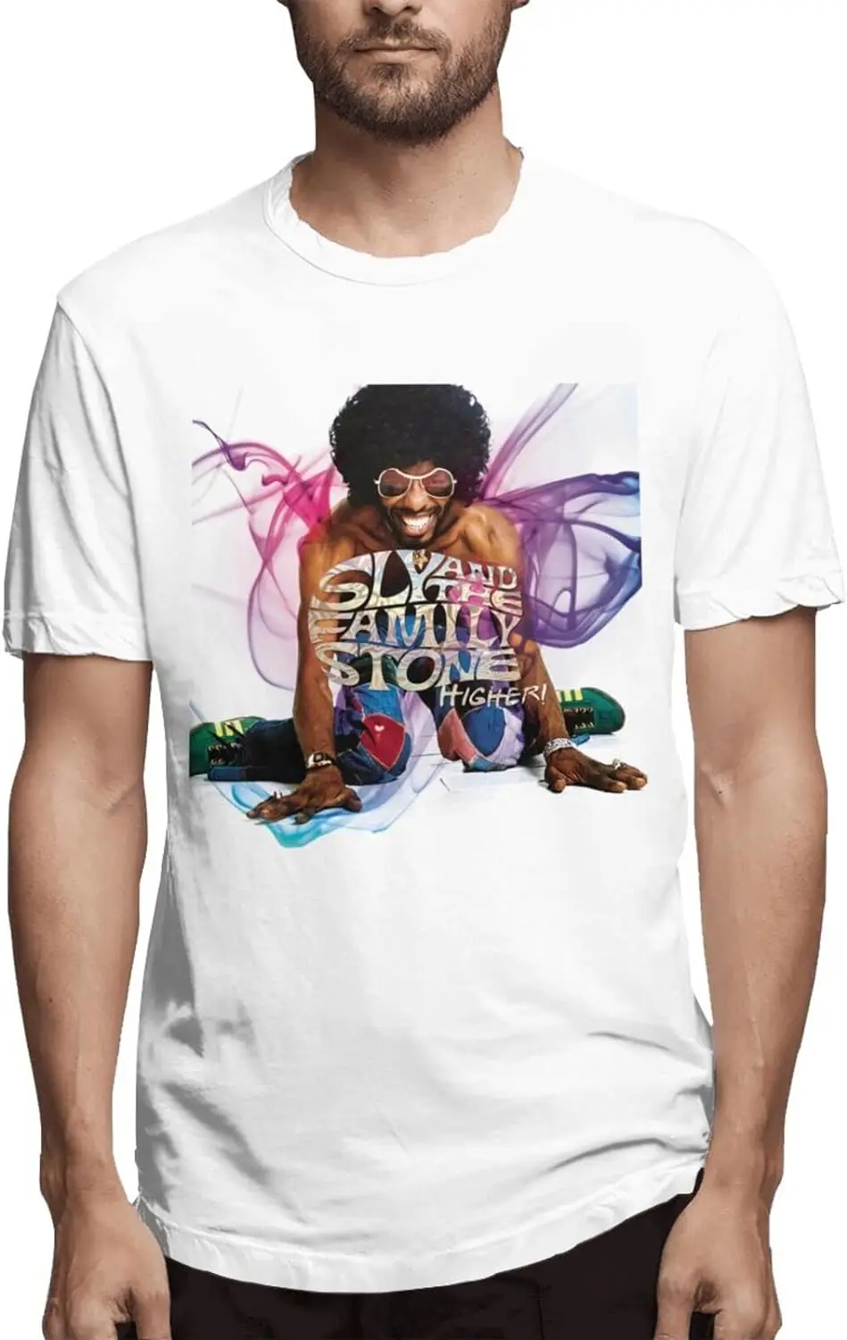 

Мужская хлопковая футболка Sly, черная свободная футболка с короткими рукавами, с изображением музыкальной группы рок и семьи