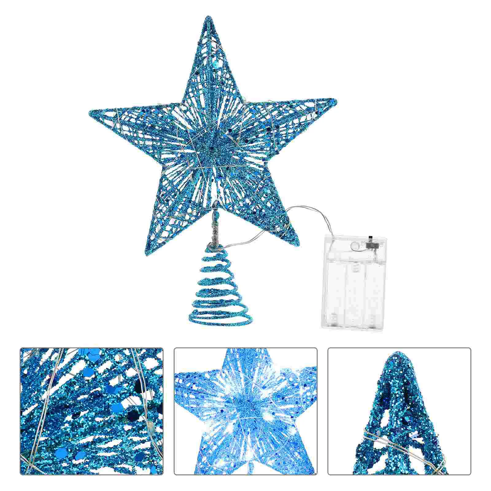 

1Pc Hollow-Out Star Hanging Decor Pentagram Pendant Christmas Tree Ornament