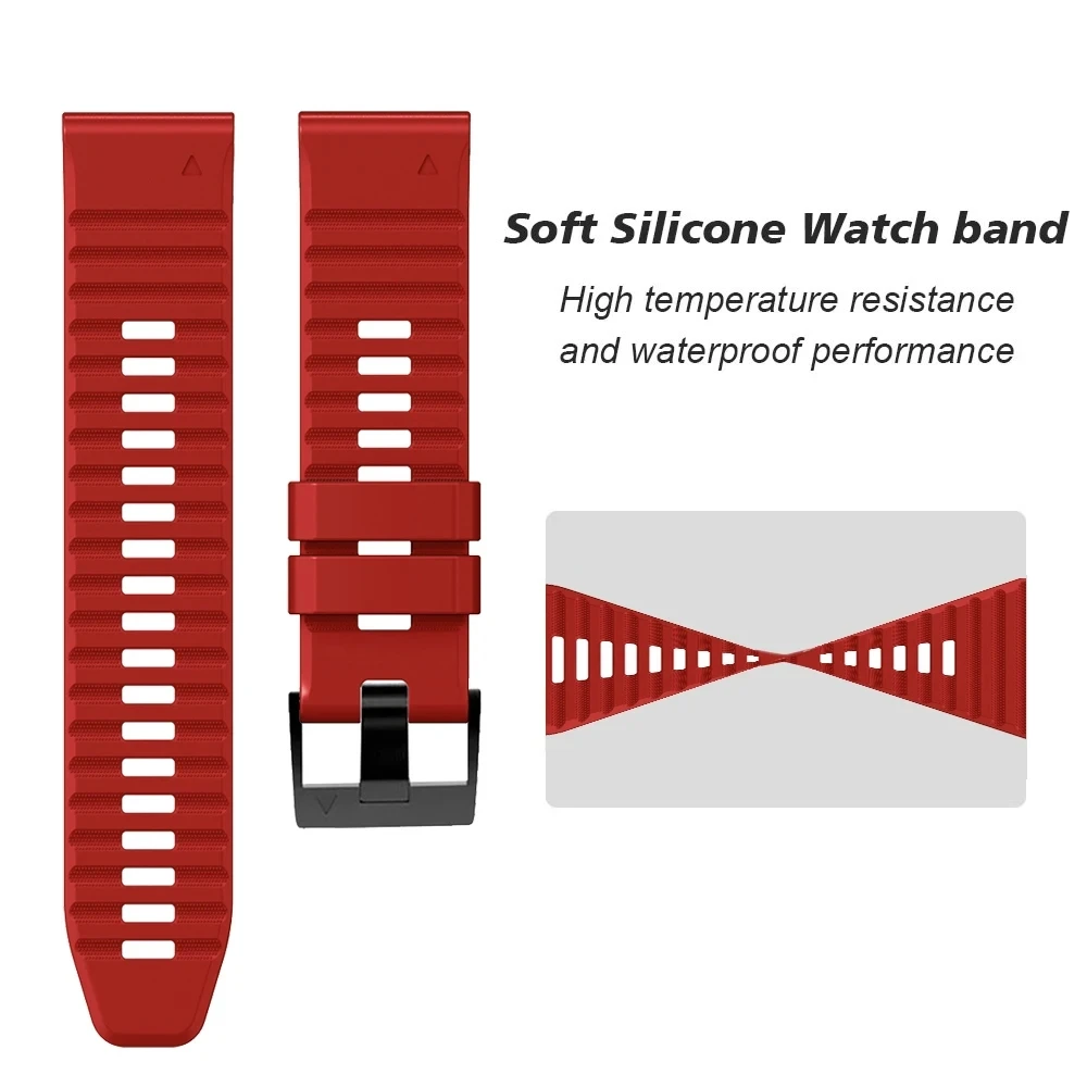 Enhanced Silicone Quickfit Watch Band Bracelet, 22-26mm (Various Models)