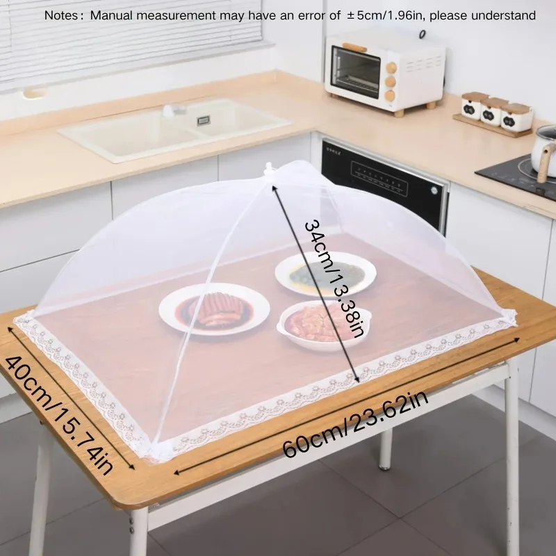 Foldable Washable Food Mesh Cover Proof Anti Mosquito Pop-Up Food Cover Umbrella Meal Breathable Cover Kitchen Accessories 6