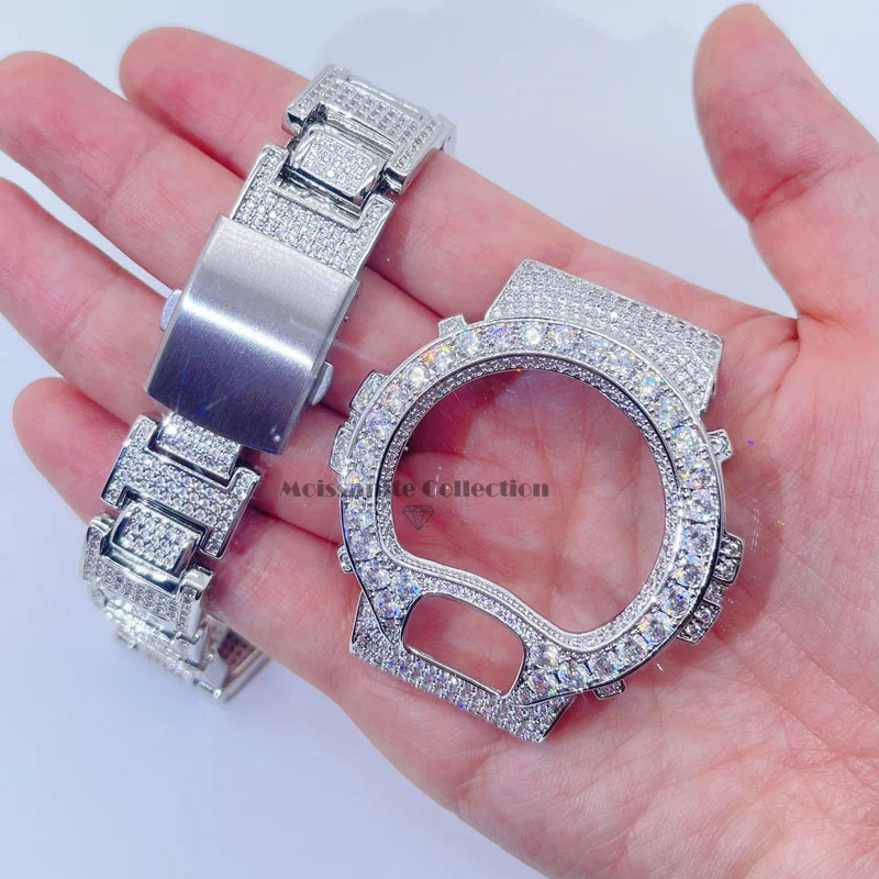 Iced Out Hip Hop Micro Pave Cz Watch Bezel and Band for G