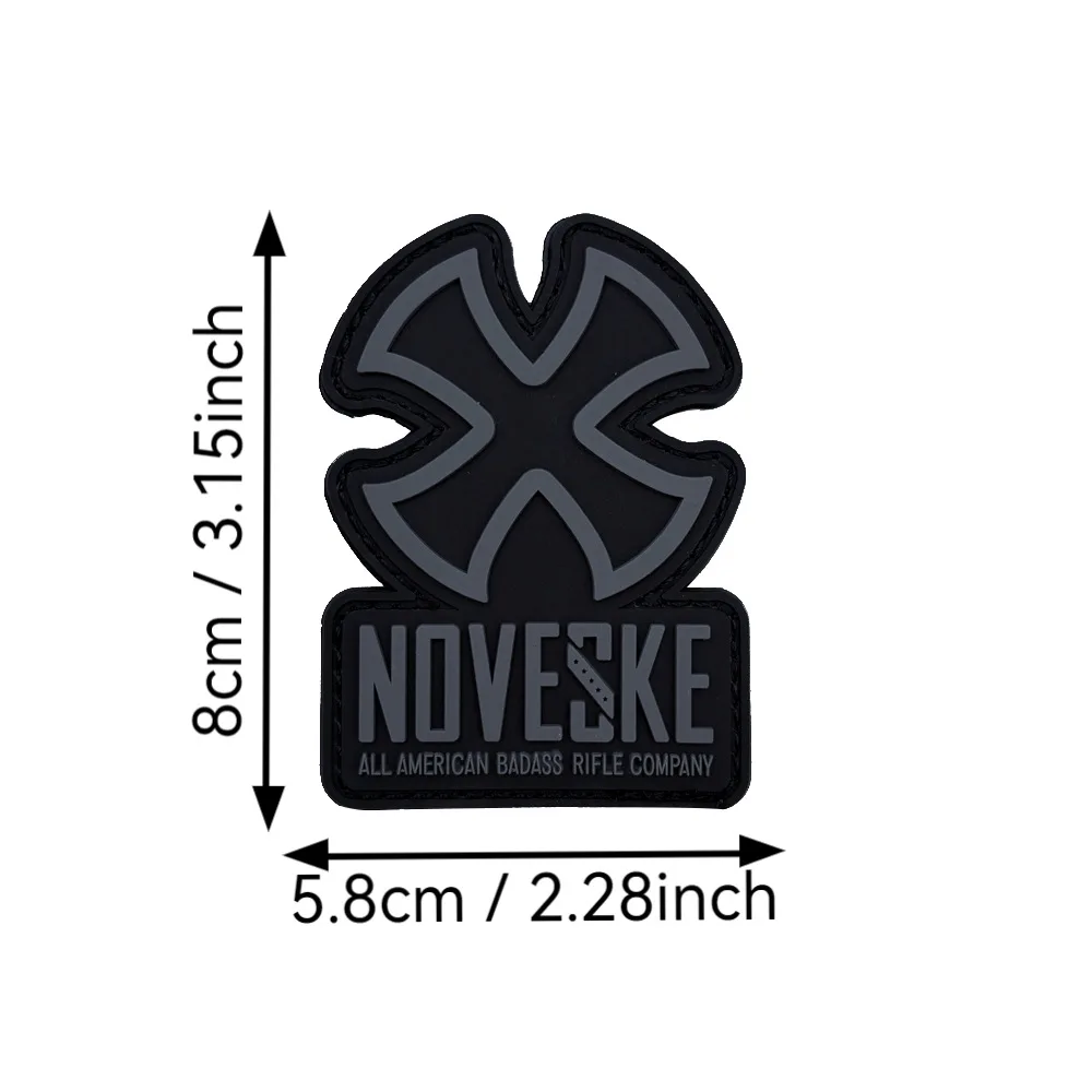 Noveske Kreuz Emblem Taktische Armband Militär Armee Moral Abzeichen Rucksack Aufkleber 3D PVC Klettverschluss Patches für Kleidung – Detail 5