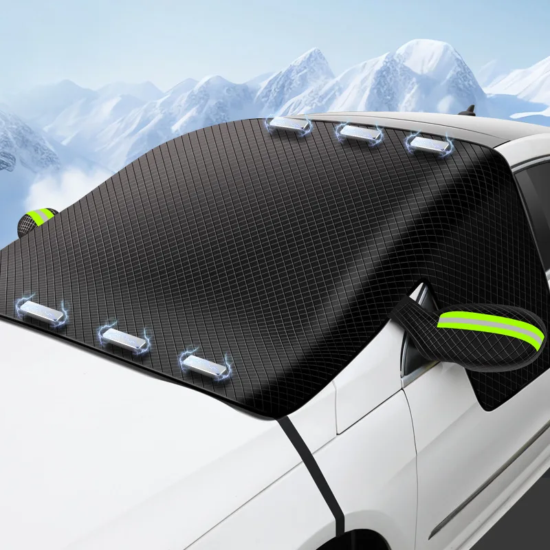 Aluminum-plated film of magnetic snow cover for automobile Thickened Oxford cloth Sun-proof and Moisture-proof