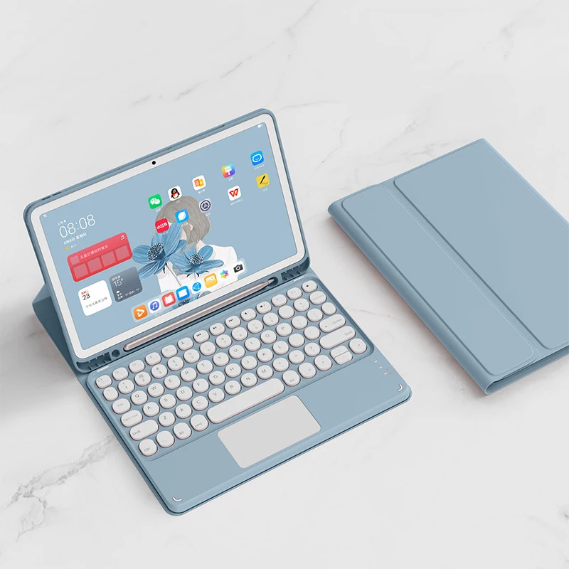 Smart Tablet Case with Touch Keyboard and Protective Cover