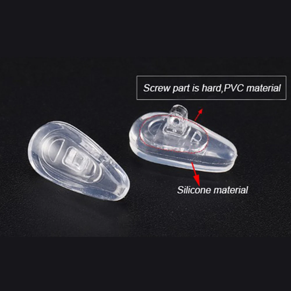 슈퍼 소프트 안경 에어 챔버 실리콘 코 패드, 하드 코어 광학 안경, 안경 수리 액세서리, 500 개