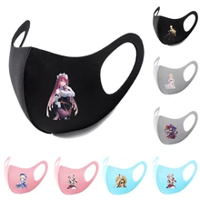 

Genshin Impact Game Cosplay Costume Face Mask Adult Dustproof Washable Masks Prop Halloween Ice Silk Masks