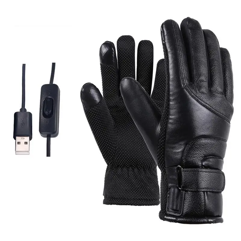 

Перчатки с электрическим подогревом, ветрозащитные перчатки с USB-зарядкой и подогревом для рук, мотоциклетные термоперчатки с сенсорным экраном, водонепроницаемые