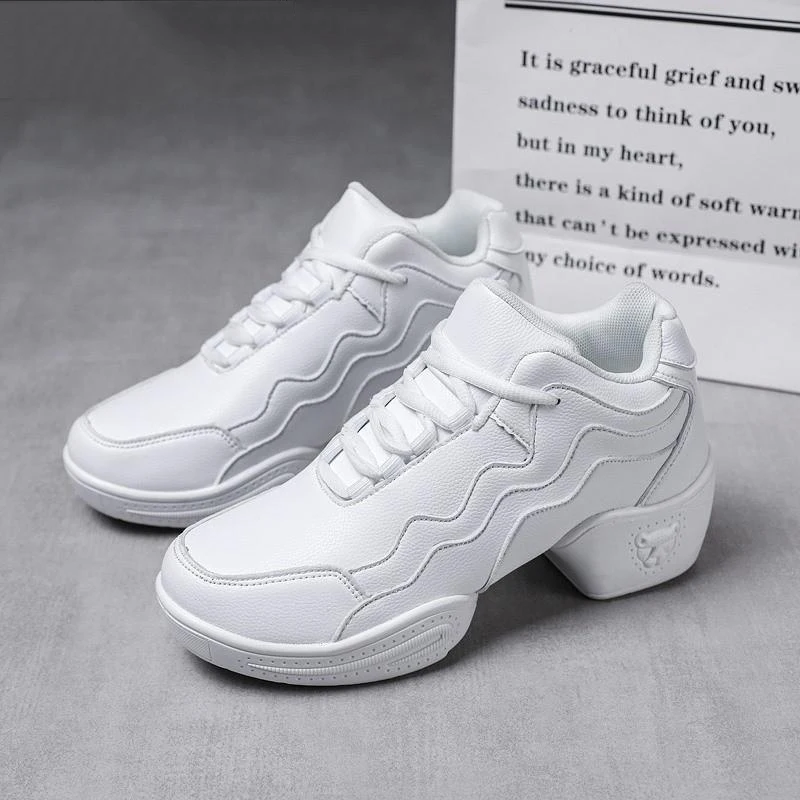 New Soft Sole Women Boots Shoes Sports Anti-skid Square Dance Shoes Sneakers Net Jazz Shoes Fitness Team Performance Shoes 2