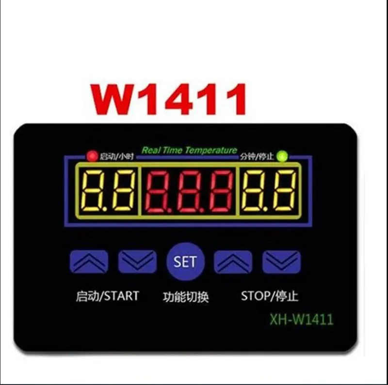 W1411 AC 110V 220V DC 12V 10A LED Digital Temperature Controller Thermostat Control Switch Sensor For Greenhouses Aquatic Animal w3002 dc 12v 24v ac 110v 220v professional digital led temperature controller 10a thermostat regulator heating cooling control