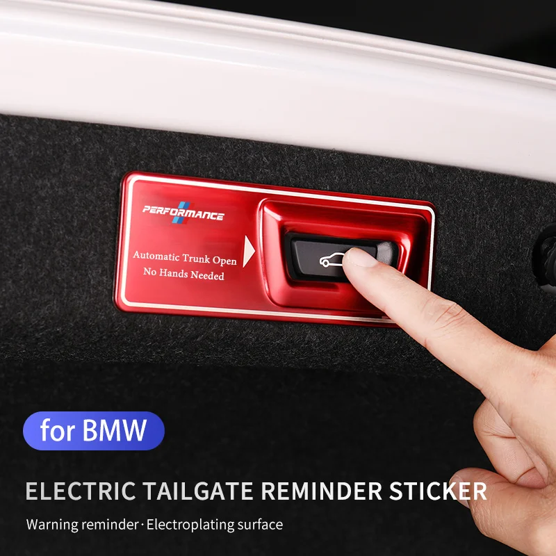 For BMW Electric Tailgate Warning Sticker New 3 5 Series X1X3X2X5X6GT