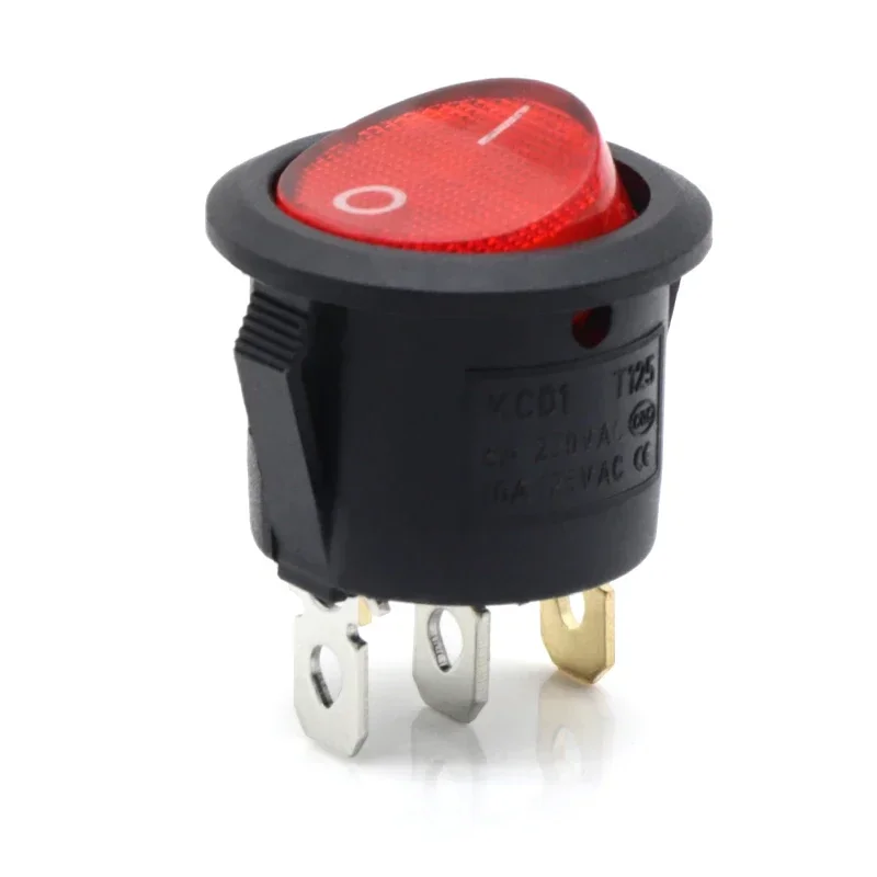 Interruttore A Bilanciere Rotondo KCD1 - 2 Pin ON/OFF SPST Per Elettrodomestici (Confezione Da 10) - Foto 12