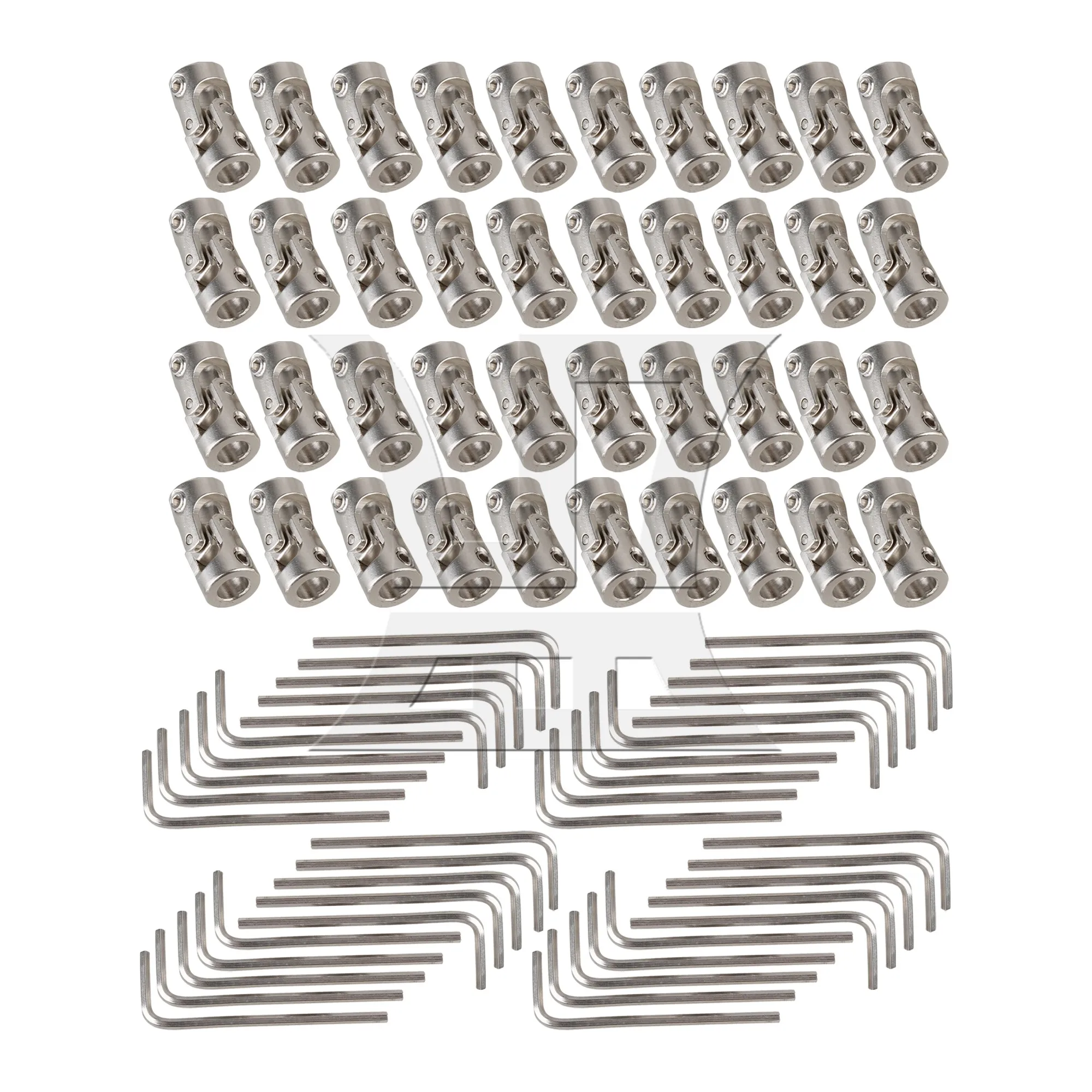 CNBTR 40 Pcs Metal Motor Shaft Coupling Couplers for RC Car Boat Robot 6-6mm