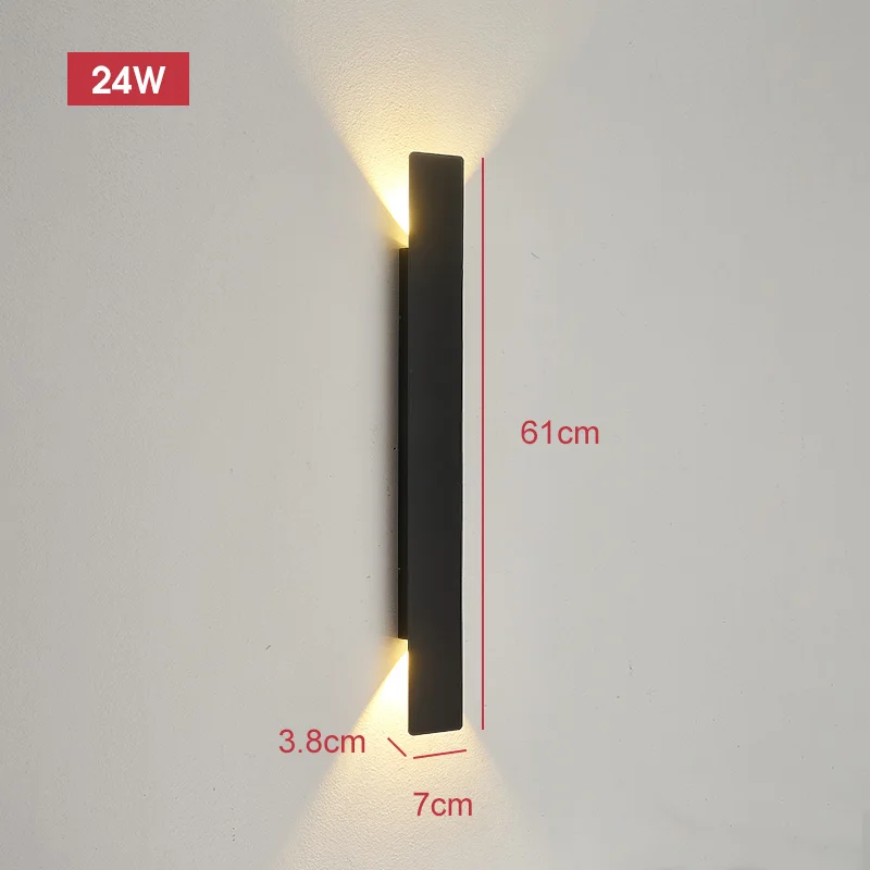 Modern Led Waterproof Outdoor Up Down Wall Lamp IP65 Aluminum 18w LED Wall Light